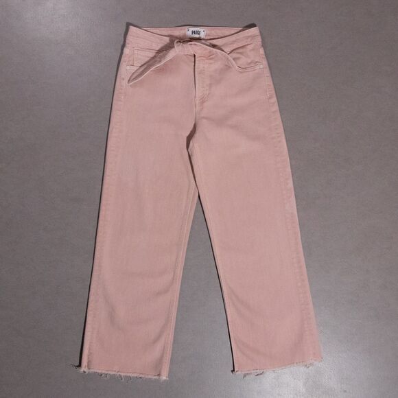 Paige Nellie Wide Leg High Rise Vintage California Rose Tie Stretch Jeans 25 - Picture 1 of 8